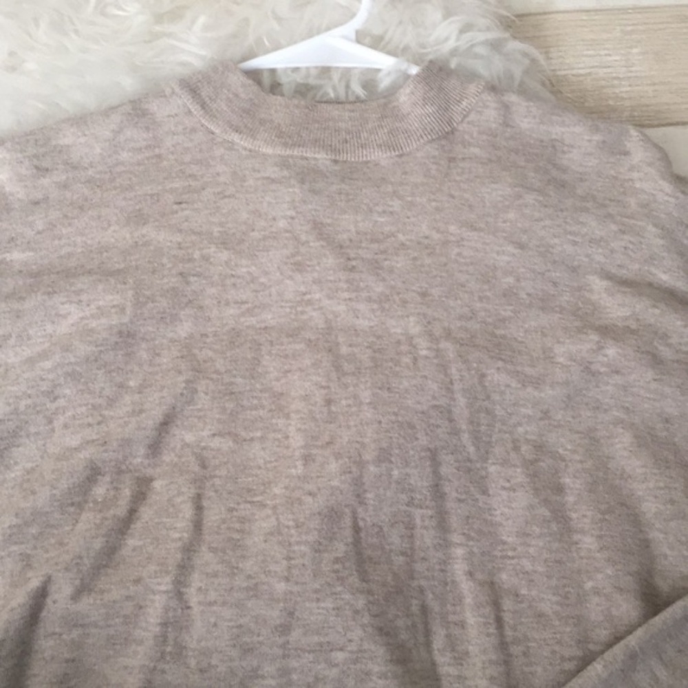 Forever 21 Basic Beige Oversized Sweater Turtle - image 2